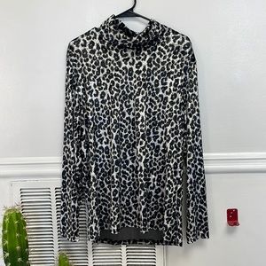 ASOS Long sleeve leopard print shirt